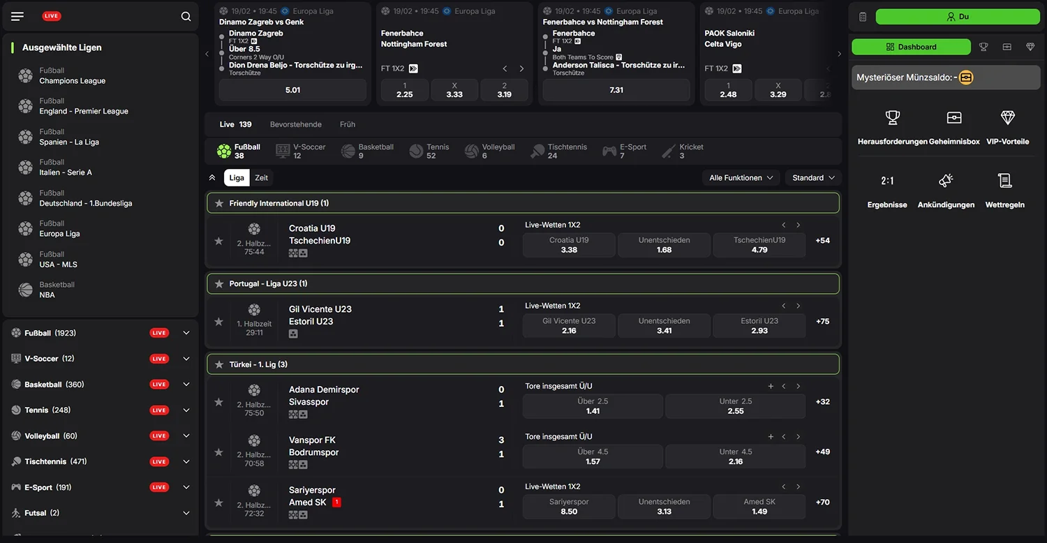 VibeBet Casino DE Sportwetten