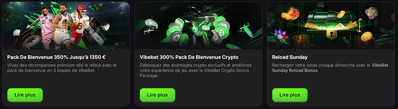 Promotions du Casino VibeBet FR