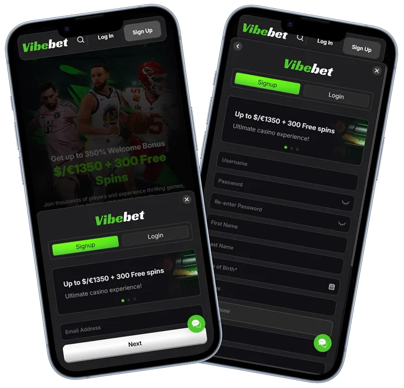 VibeBet Casino UK Registration & Sign Up